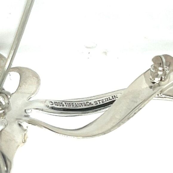 Tiffany & Co Estate Ribbon Brooch Pin Sterling Silver TIF833 - Picture 3 of 8